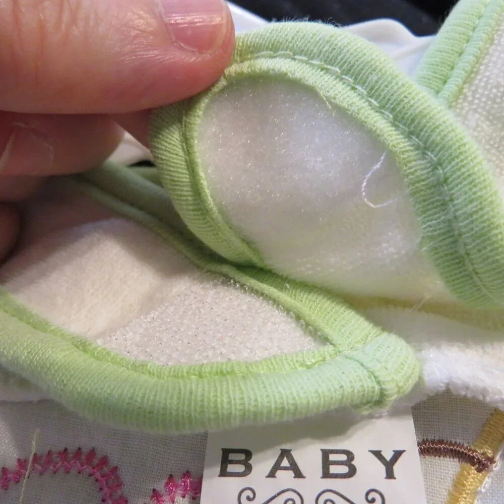 Baby Snail Terrycloth Bib by Bon Be'be'  hook & loop closure one size